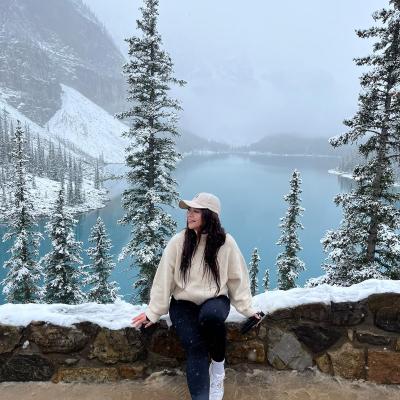 Alberta Chrislyn Visiting Snowy Lake Louise